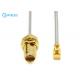 0-20GHZ SMA Female Bulkhead To MMCX Right Angle Male RG405 086 Semi-Rigid RF Pigtail Cable