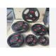 Black PU Rubber Barbell Weight Plates / Weight Lifting Plates 2.5 - 25kgs