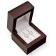 Eco Friendly Jewelry Wooden Box Food Grade Lacquer For Wedding Double Rings