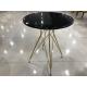 76cm Rebar Wrought Iron Marble Coffee Table