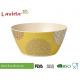 Customized Pattern Traditional Large Bamboo Bowls Phthalate Free For Food Serving