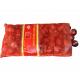 Drawstring HDPE Red Polypropylene Pp Leno Mesh Packing Bag with Label