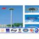 Polygonal HDG 50M High Mast Pole with Winch for Park Lighting