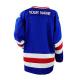 Premium College Ice Hockey Jerseys Blue Color Lightweight Lightweight