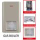 3C Wall Hanging Gas Furnace Golden Shell Wall Mounted Water Heater Dual Function