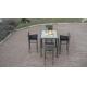 Metal Frame Bistro / Pool Bar Set , Resin Wicker Patio Furniture