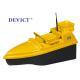 Yellow Rc Boat With Fish Finder , DEVC-103 Remote Control Bait Boat 4 class product for fishing