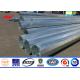 15M Galvanized Utility Power Poles With Suspension Double Arm Accessories