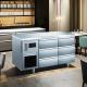 2025 New 6-Door Stainless Steel Kitchen Workbench Durable Easy to Clean with LED Lighting Digital Temperature Control Air Cooler