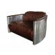 1-2-3 Seater Vintage Aviator Leather Couch Sofa