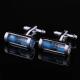 Alloy Material Mens Diamond Cufflinks Inlaid In Small Hourglass OEM