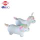 Rainbow Horse Design Bouncy Animal Hopper With Blue Eyes Water Resistant