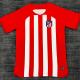 100% Polyester Football Team Jersey Tear Resistant Fan Striped Soccer Jersey
