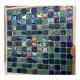 Outdoor Swimming Pool Mosaic Tiles in Blue with Glittering Dolphins and Square Design