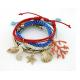 Five sets of shells of marine shells hit color multi-element starfish bracelet