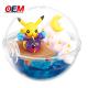 OEM 3D New Design Re-ment  Terrarium Pokeball Collection custom pvc cartoon toys