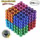 5mm Colorful Gold Magnetic Balls Silver 216pcs Packing