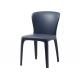 H80cm Black PU Leather Dining Chairs with Steel Shaped Cotton Inner Frame