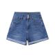 Leg Straight 4XL XXXXL Zipper Denim Shorts For Women