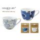 Fantastic Series Personalized Coffee Mugs Porcelain Espresso With Nice Blue Flowers Pattern