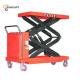 Steel Scissor Lift Table With 24V Battery 2.2kw Motor Red Emergency Stop Button