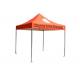 3X3 Orange Small Canopy Tent , Instant Pop Up Canopy Tent Customized Logo