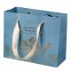 Shopping Cardboard Clothing Packaging Kraft Paper Bags With Ribbon Handle