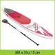 Red 120 KG 381*76*15cm Pvc Paddle Board