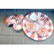 Small size home decoration stainless steel round snack bowls 5 pcs snack platter with steel tray