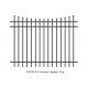3 rails Concave Crimped top stright spear Garrison Steel Fencing Stain black Powder rails 40mm x 40mm Spacing 100mm