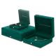 Velvet Emerald Color Jewelry Packaging Box For Necklace