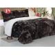 Polyester Double Sided Quilt Comforter Faux Fur Fleece Throw , Soft Plush Blankets King Size 92*96