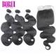 No Smell Peruvian Body Wave Bundles With Closure No Shedding Double Hair Weft