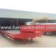 Red 3 Axle Heavy Duty Trailer , Low Bed Trailer Truck 30T Loading Weight