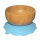 MHC Silicone Baby Feeding Set Bamboo Plate Bpa Free Divided Suction Dining Kids