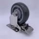 150kg Load Polyurethane Tread Stainless Steel Caster Wheels 5 Inch With Brake