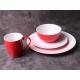 new bone china red coloured glaze dinner set 16 pcs with gif box/dinner plate/bowl/mug