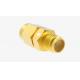 Straight Gold Plated SMA Male to Female RF Connector Brass Adapter