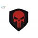 100% Rayon Thread Custom Motorcycle Patches Red Black White Color For Leather Vest