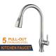 PVD NANO Single Handle Pull Down Kitchen Faucet Tap Brushed Mixer