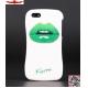 Newest 3D Printing Kiss Me Lips Zinc Alloy Bumper With PC Back Cover Cases For Iphone 5 5S