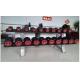 round head dumbbell set with rack, rubber dumbbell set, rubber dumbbell rack