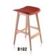 North Europe style solid wood bar stool with cushion seat