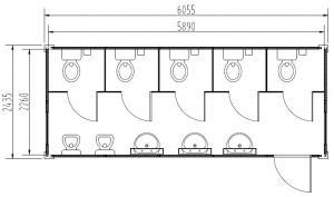 Standard Ablution Container Layout - Foldable, Movable, Knockdown Panel ...